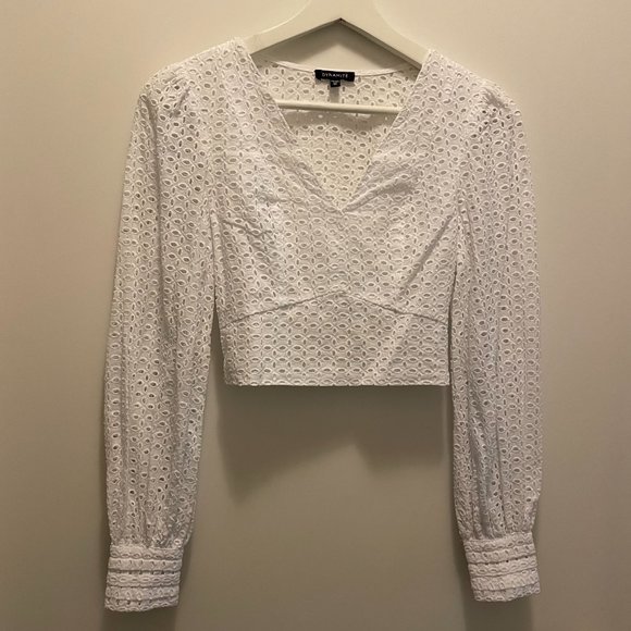 Dynamite Joey Long Sleeve Eyelet Blouse - Picture 2 of 3